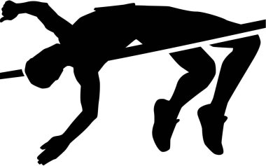 Yüksek atlama siluet