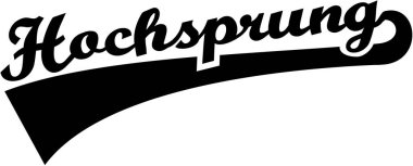 Yüksek atlama Alman retro kelime