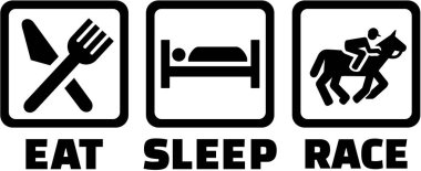 Uyku at yarışı yemek