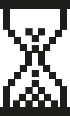 Piksel kum saati retro simgesi