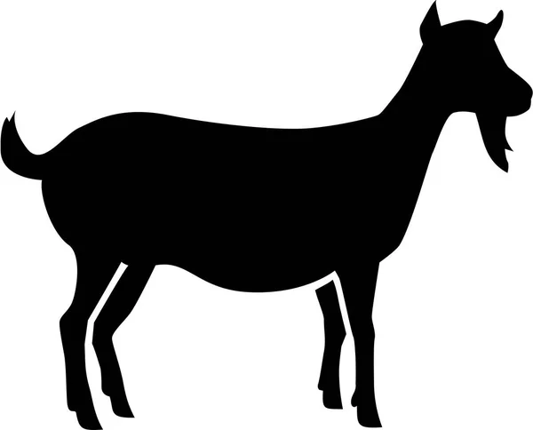Sílhueta de cabra fêmea — Vetor de Stock