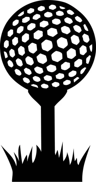 Мяч для гольфа в траве — стоковый вектор