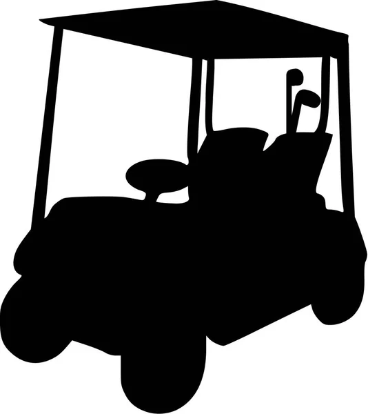 Golf Cart silhouet — Stockvector