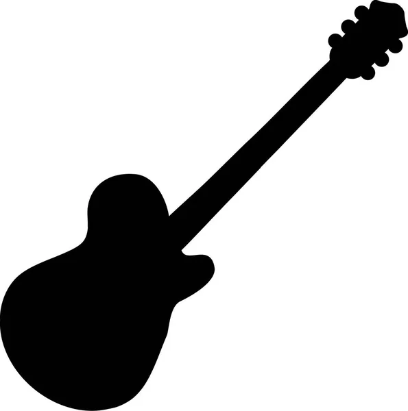 Elektrická kytara silueta — Stockový vektor