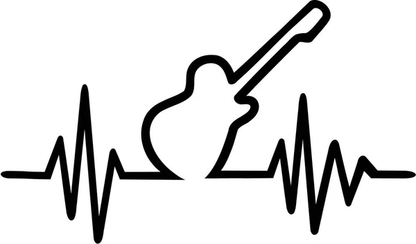 Herzfrequenz der E-Gitarre — Stockvektor