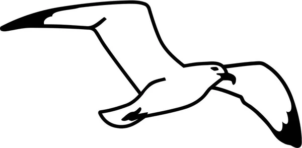 Gaviota dibujada a mano — Vector de stock