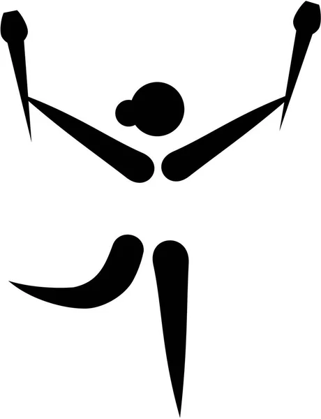 Icona di ginnastica con mazze — Vettoriale Stock