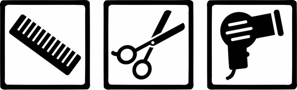 Peluquería iconos vector — Archivo Imágenes Vectoriales