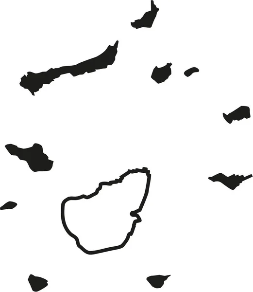 Halligen sillhouette islas — Vector de stock