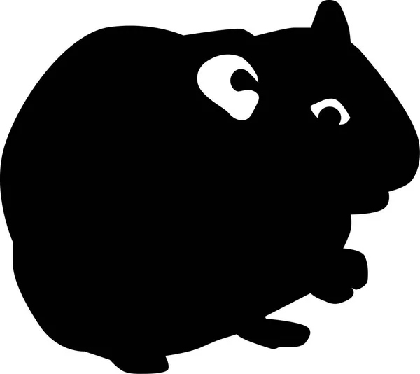 Vecteur silhouette hamster — Image vectorielle