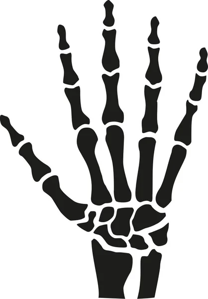 Mão de esqueleto com ossos — Vetor de Stock