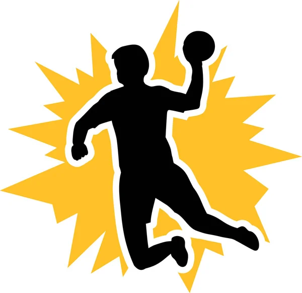 Handballer feuern — Stockvektor