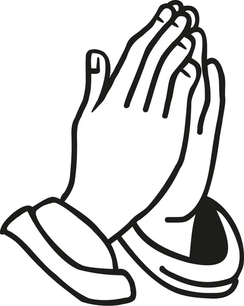 Mãos rezando religião —  Vetores de Stock