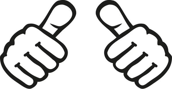 Dessin animé de main avec le pouce en l’air — Image 