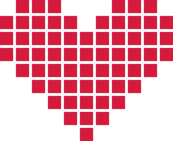 Srdeční vektor pixel — Stockový vektor