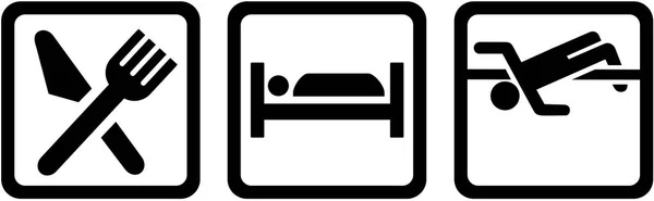High Jump icônes manger sommeil — Image vectorielle
