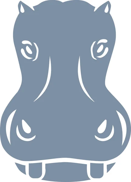 Hippopotame Vecteur de tête — Image vectorielle