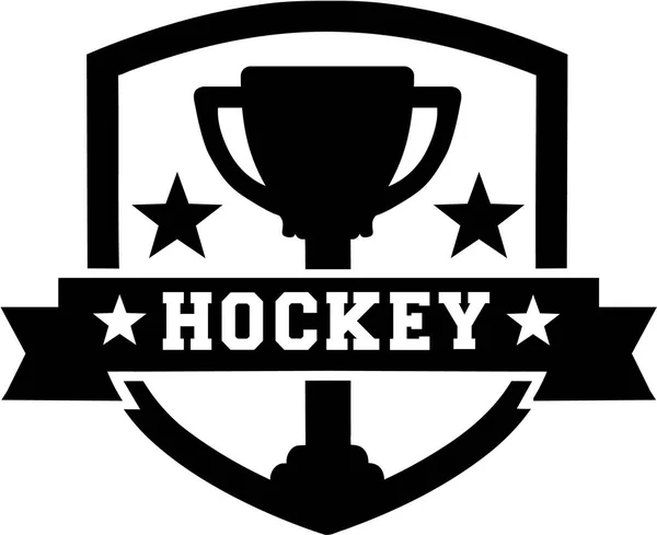 Coupe emblème de hockey — Image vectorielle