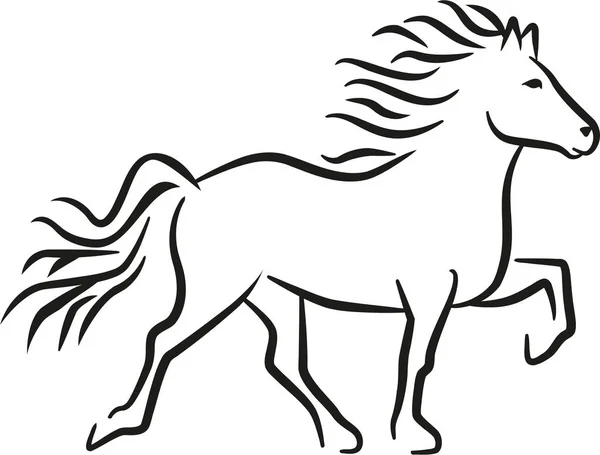 Islandia caballo vector — Archivo Imágenes Vectoriales