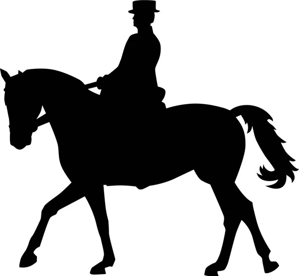 Dressage caballo jinete — Archivo Imágenes Vectoriales