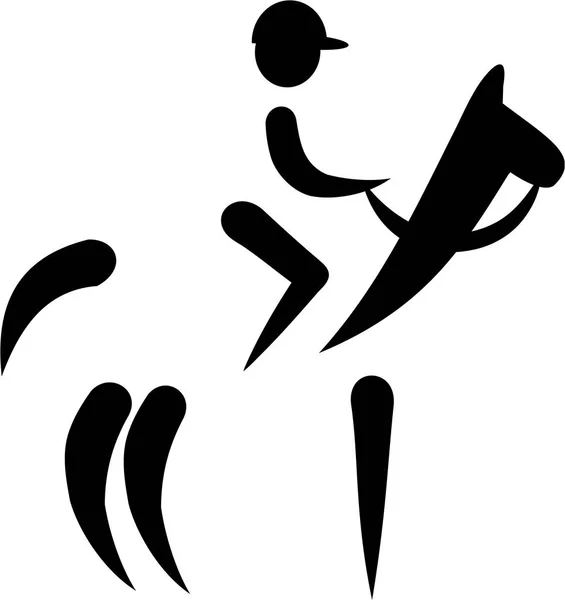 Horse rider pictogram — Stockvector