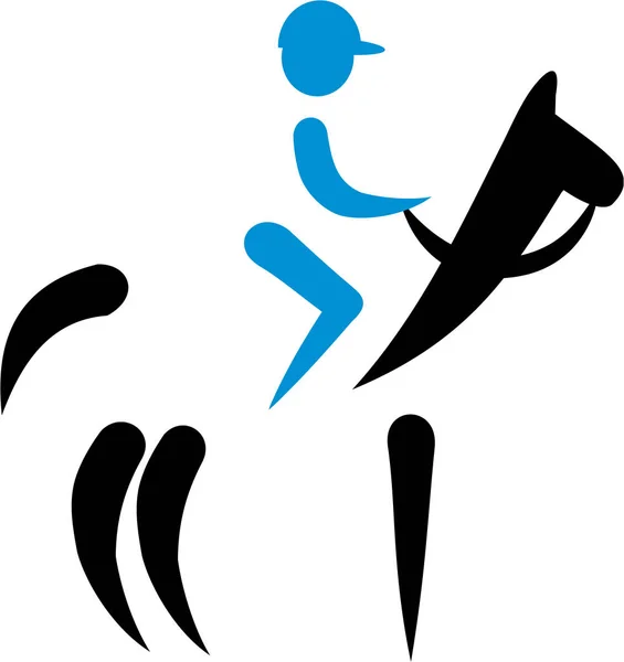 Ló és lovas szimbólum — Stock Vector