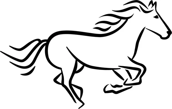 Estilo de boceto de caballo de carreras — Archivo Imágenes Vectoriales