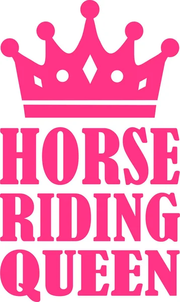 Horse Riding Queen — стоковый вектор