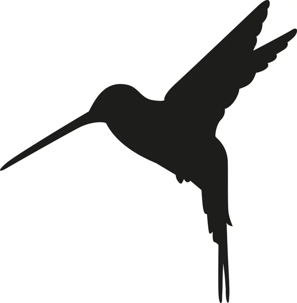 Colibrí silueta vector — Vector de stock