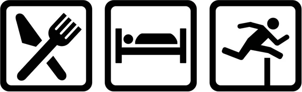 Makan hurdling tidur - Stok Vektor