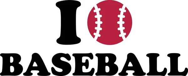 Ich liebe Baseball — Stockvektor