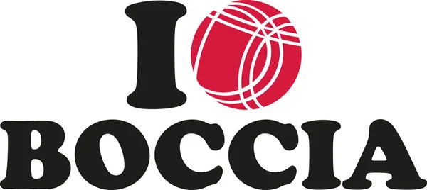 J'aime Boccia avec balle — Image vectorielle