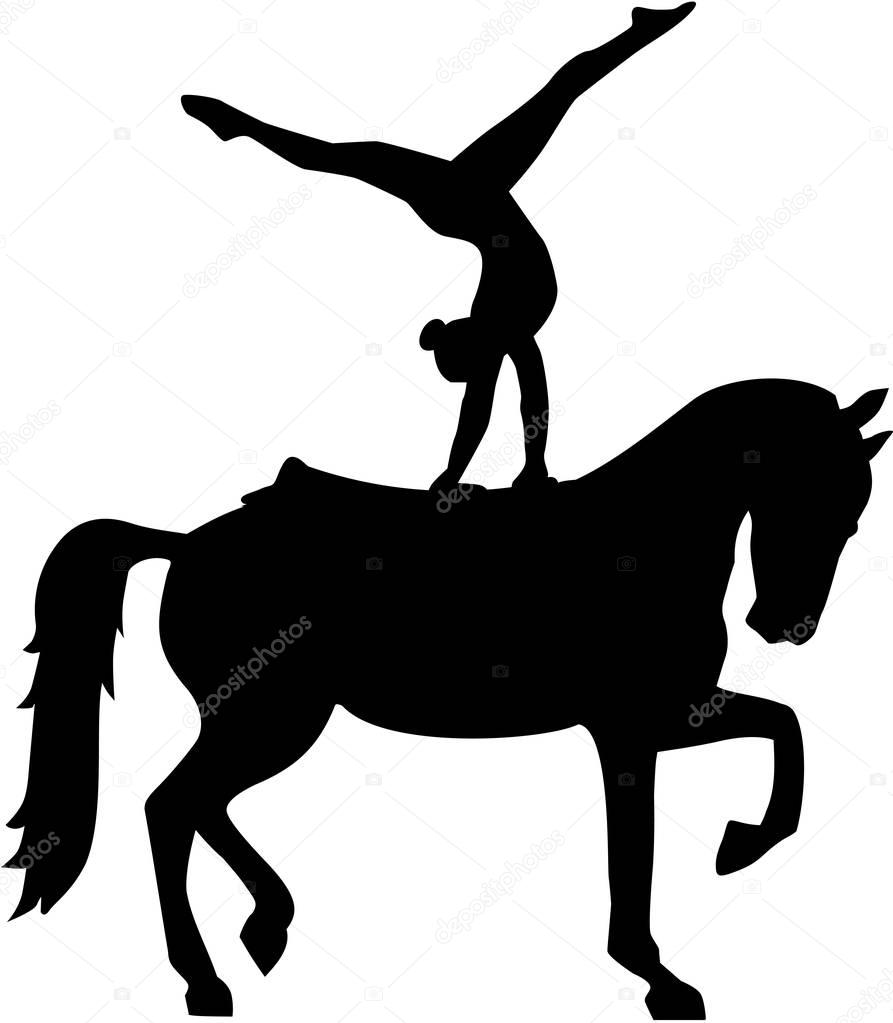 Horse Vaulting silhouette
