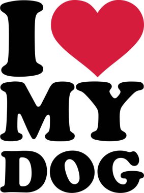 Köpeğimi seviyorum.