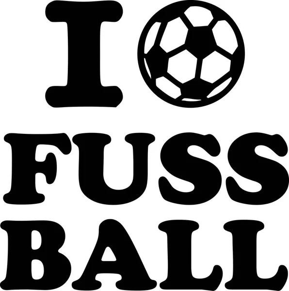 Ich Liebe Fussball — Vetor de Stock