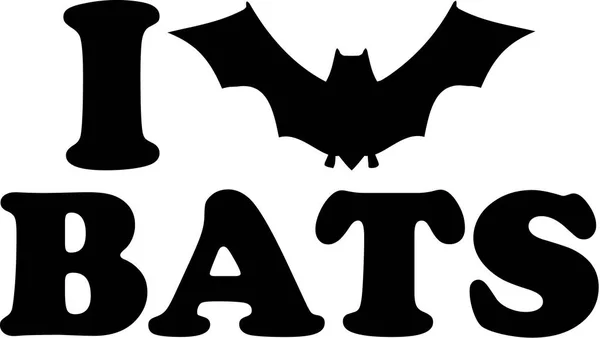 Adoro morcegos. — Vetor de Stock