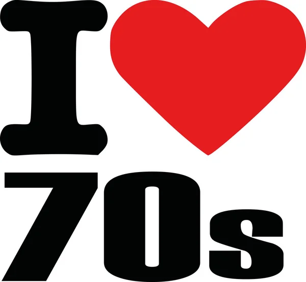 J'aime les années 70. — Image vectorielle