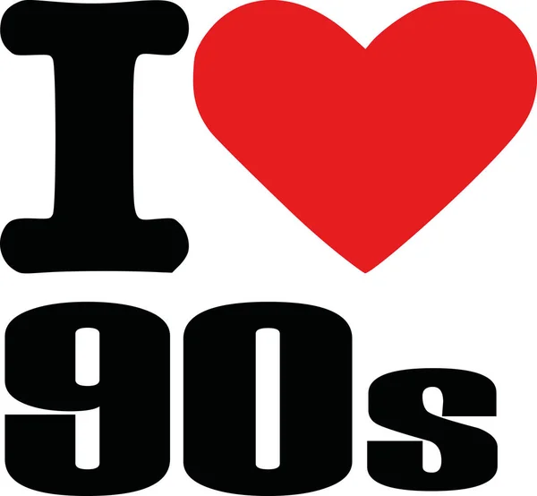 90'ların seviyorum — Stok Vektör