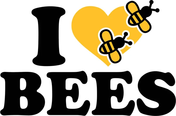 我爱蜜蜂图标 — 图库矢量图片