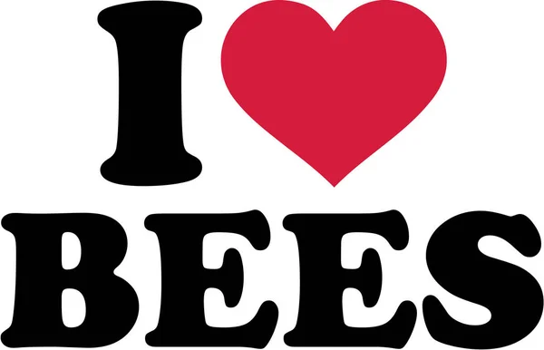 Adoro abelhas. — Vetor de Stock