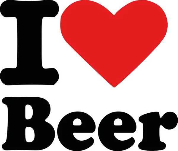 Ik hou van bier — Stockvector
