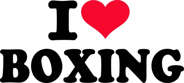 J'adore la boxe. — Image vectorielle