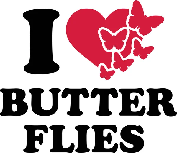 Miluji motýly — Stockový vektor