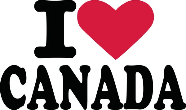 Miluju Kanadu — Stockový vektor