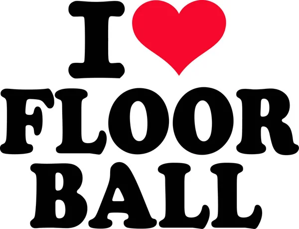Adoro il floorball. — Vettoriale Stock