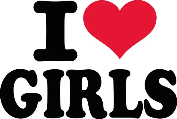 J'aime les filles — Image vectorielle