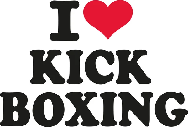 Adoro kickboxing. —  Vetores de Stock