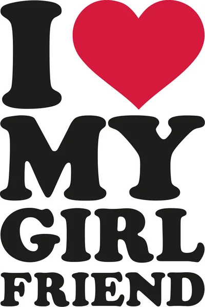 I love my girl friend — Stock Vector