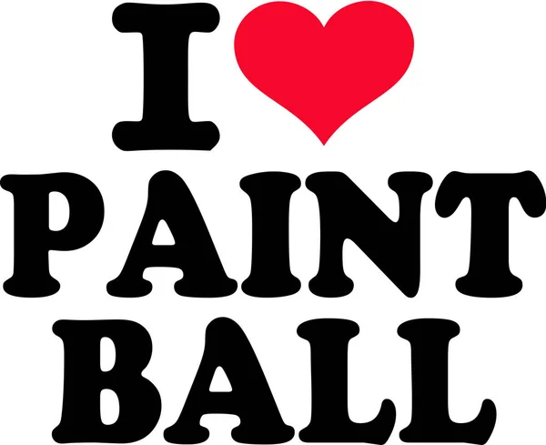 Amo il Paintball — Vettoriale Stock