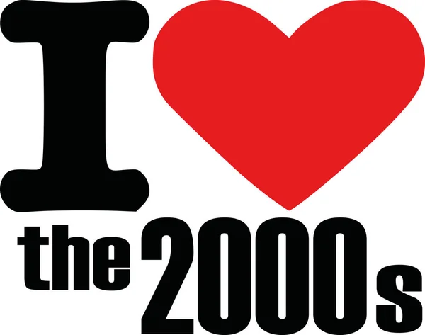 Me encantan los 2000. — Vector de stock